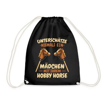 Hobby Horsing Steckenpferd Hobbyhorsing - Turnbeutel - Schwarz - Vorne