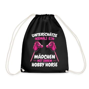 Hobby Horsing Steckenpferd Hobbyhorsing - Turnbeutel - Schwarz - Vorne