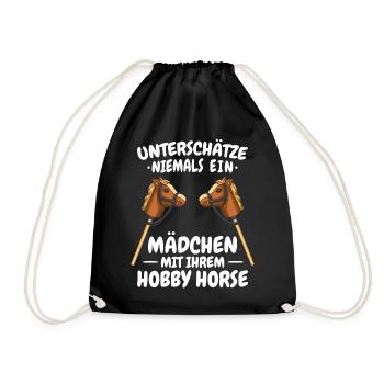 Hobby Horsing Steckenpferd Hobbyhorsing - Turnbeutel - Schwarz - Vorne