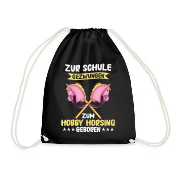 Hobby Horsing Steckenpferd Hobbyhorsing - Turnbeutel - Schwarz - Vorne