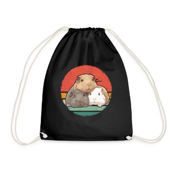 Cochon d’Inde Shorthair Longhair Crested - Sac de sport léger - noir - Devant
