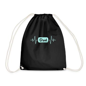Battements de cœur de papa - Sac de sport léger - noir - Devant