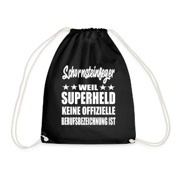Schornsteinfeger Superheld Spruch - Turnbeutel - Schwarz - Vorne