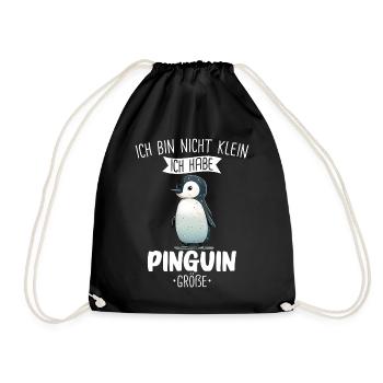 Pinguin Zwergpinguine Kaiserpinguin - Turnbeutel - Schwarz - Vorne