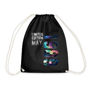 Limited Edition 1989 Mai Geburtstag Nordlichter - Turnbeutel - Schwarz - Vorne