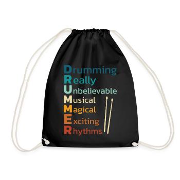 Drummers Drummers Drummers Drummers - Drawstring Bag - black - Front