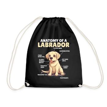 Explication du chien Anatomie d’un Labrador - Sac de sport léger - noir - Devant
