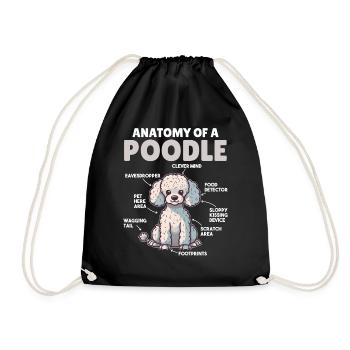 Explication du chien Anatomie d’un caniche - Sac de sport léger - noir - Devant