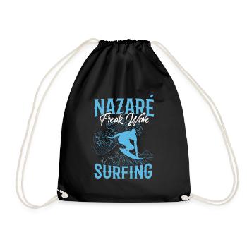 Nazaré Freak Surf Vagues Surfer Surf - Sac de sport léger - noir - Devant