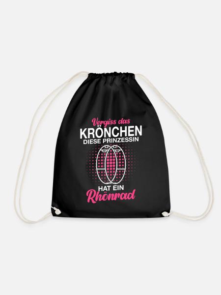Rhönrad Turnen Gymnastik Rhönräder Wheel - Turnbeutel - Schwarz
