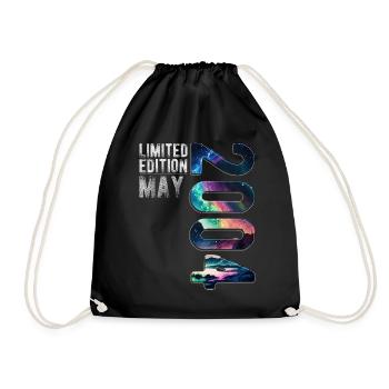 Limited Edition 2004 May Birthday Northern Lights - Drawstring Bag - black - Front