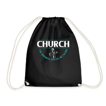 Église Le réseau social originel Foi - Sac de sport léger - noir - Devant