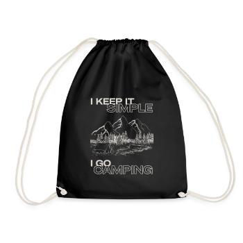 Je garde les choses simples Je vais camper des montagnes de tente en plein air - Sac de sport léger - noir - Devant