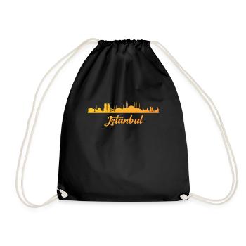 Istanbul, turkiye, turkey - Drawstring Bag - black - Front