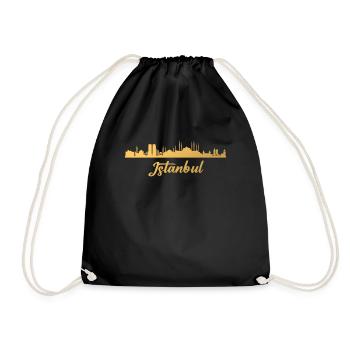 Istanbul, turkiye, turkey - Drawstring Bag - black - Front