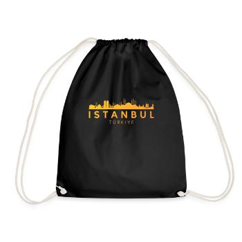 Istanbul, turkiye, turkey - Drawstring Bag - black - Front