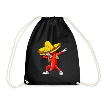 Dabbing Cinco De Mayo Chilli T idea Hommes Femmes Kid - Sac de sport léger - noir - Devant