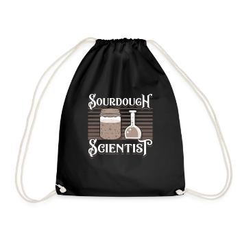 Baking Baker Sourdough Scientist Bread Baker - Drawstring Bag - black - Front