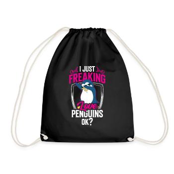 J’adore les pingouins juste ok pingouin animal mignon - Sac de sport léger - noir - Devant