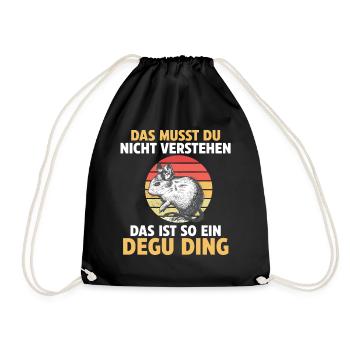 Das ist so ein Degu Ding - Turnbeutel - Schwarz - Vorne