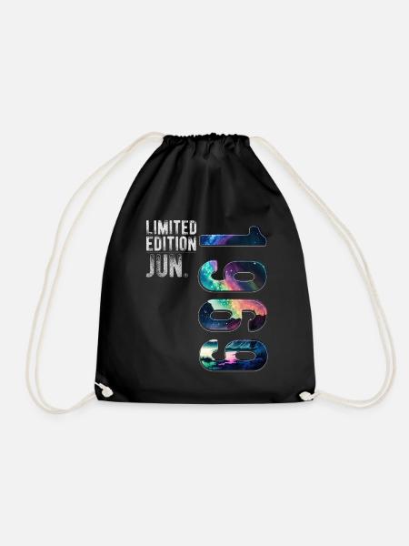 Limited Edition 1969 Juni Geburtstag Nordlichter - Turnbeutel - Schwarz
