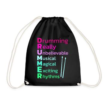 Drummers Drummers Drummers Drummers - Drawstring Bag - black - Front