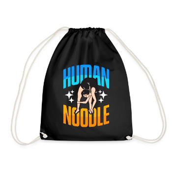 Contortion Human Noodle Aerial Hoop Contortionist - Drawstring Bag - black - Front