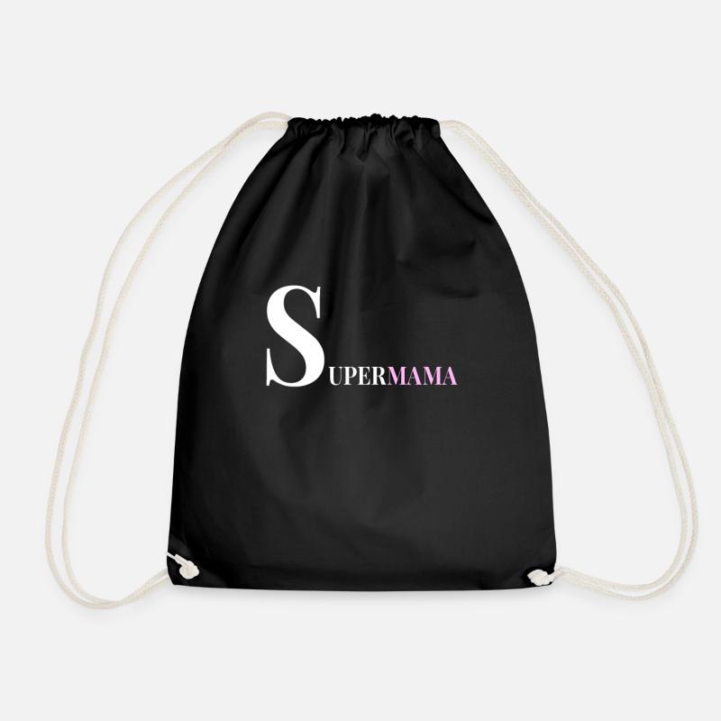 Supermama - Turnbeutel - Schwarz