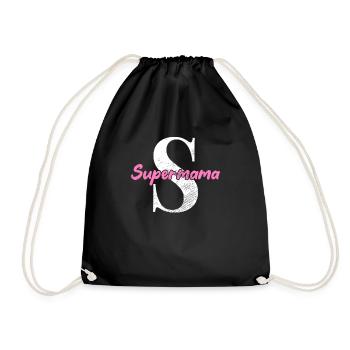 Supermama - Turnbeutel - Schwarz - Vorne