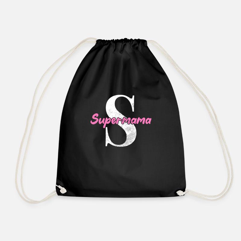 Supermama - Turnbeutel - Schwarz