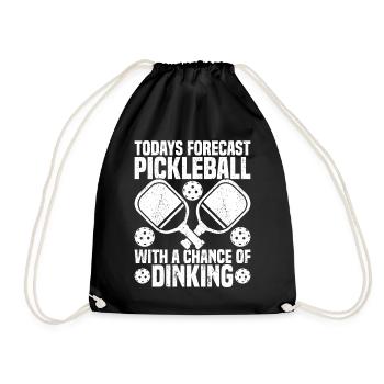Pickleball - Drawstring Bag - black - Front