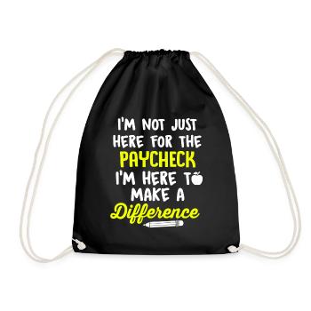 Paraprofessional Teacher Para Educator - Drawstring Bag - black - Front