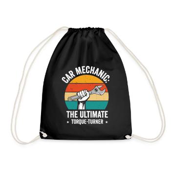 Car Mechanic Auto Engine Repair - Drawstring Bag - black - Front