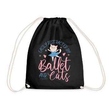 Ballet Dancer Dance Girl Ballerina - Turnbeutel - Schwarz - Vorne