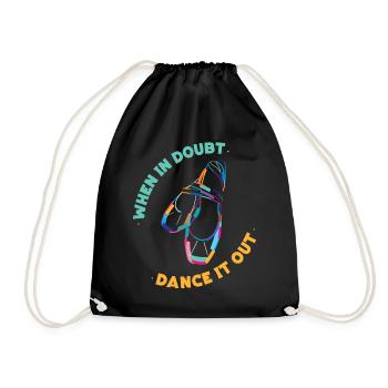 Ballet Dancer Dance Girl Ballerina - Turnbeutel - Schwarz - Vorne