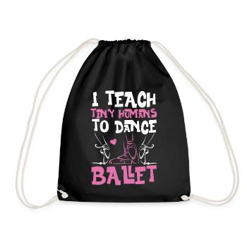 Ballet Dancer Dance Girl Ballerina - Turnbeutel - Schwarz - Vorne