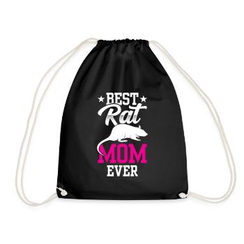 Best Rat Mom Ever Rat Mom Rats - Drawstring Bag - black - Front