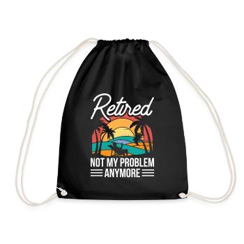 À la retraite n’est plus mon problème de pension - Sac de sport léger - noir - Devant