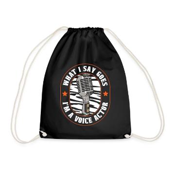 Acteur de doublage Ce que je dis va Je suis un drame d’art vocal - Sac de sport léger - noir - Devant