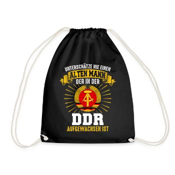 Ostdeutschland Osten Ossi DDR Heimat Ostblock - Turnbeutel - Schwarz - Vorne
