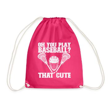 Lacrosse - Drawstring Bag - fuchsia - Front
