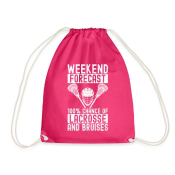 Lacrosse - Drawstring Bag - fuchsia - Front