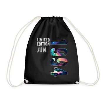 Limited Edition 1994 Juni Geburtstag Nordlichter - Turnbeutel - Schwarz - Vorne