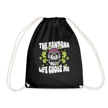 Das Bandana Life Chose Me - Hippie Kostüm Tie Dye - Turnbeutel - Schwarz - Vorne