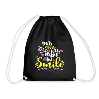 Vous n’êtes jamais complètement habillé sans un sourire - Sac de sport léger - noir - Devant