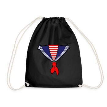 Retro Deckhand Nautique Sailor Halloween Fancy - Sac de sport léger - noir - Devant