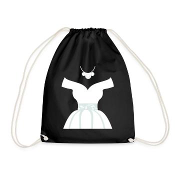 Wedding Dresses Bridal Showers Cute Graphic Funny - Drawstring Bag - black - Front