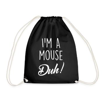 I'm A Mouse Duh Costume Fancy Dress - Drawstring Bag - black - Front