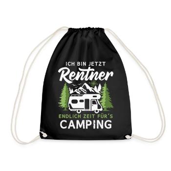 Wohnmobil Rentner endlich Zeit für Camping - Turnbeutel - Schwarz - Vorne