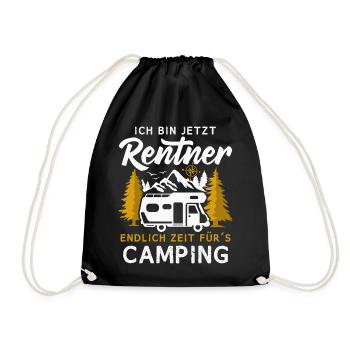 Wohnmobil Rentner endlich Zeit für Camping - Turnbeutel - Schwarz - Vorne